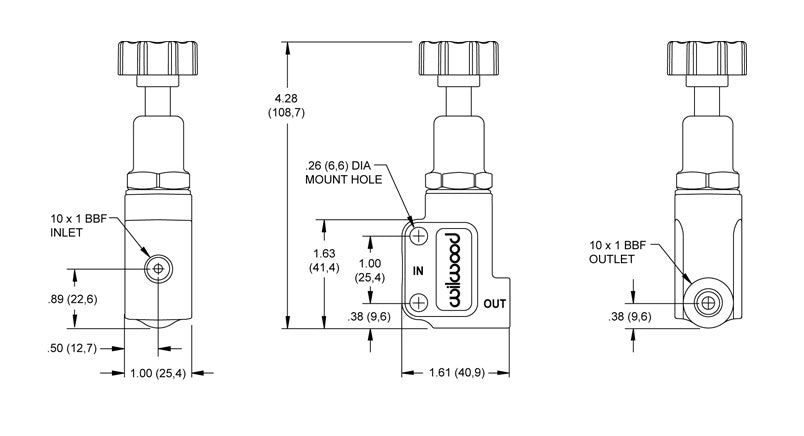 Valve proportionnelle (10mm) - Bouton de Réglage