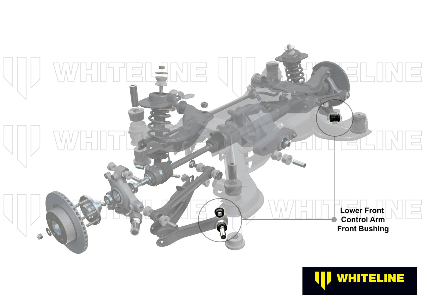 W62985 Bushing avant du bras de suspension arrière. - Nissan 370Z