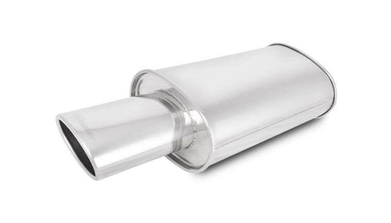 Silencieux ovale STREETPOWER avec embout coupé en angle ovale de 4,5" x 3" (entrée de 2,5")