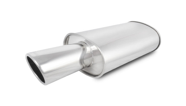 Silencieux ovale STREETPOWER avec embout coupé en angle rond de 4 pouces (entrée de 3 pouces)