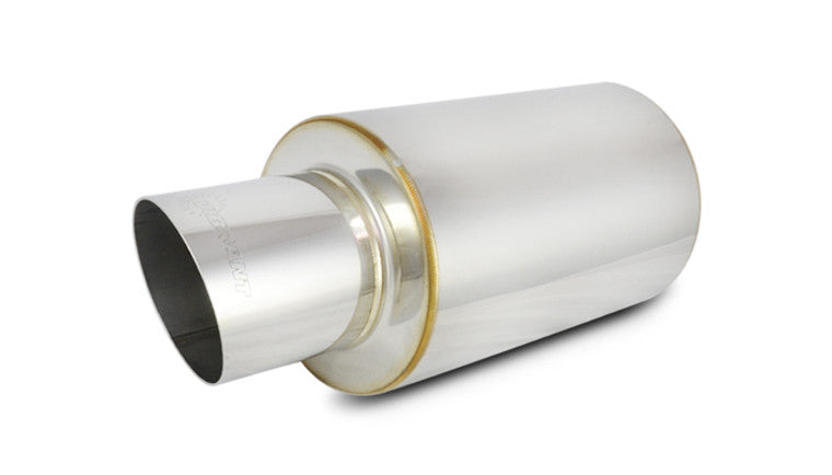 Silencieux universels TPV, embout coupé en angle rond de 4 pouces (entrée de 3 pouces - longueur de 17 pouces)