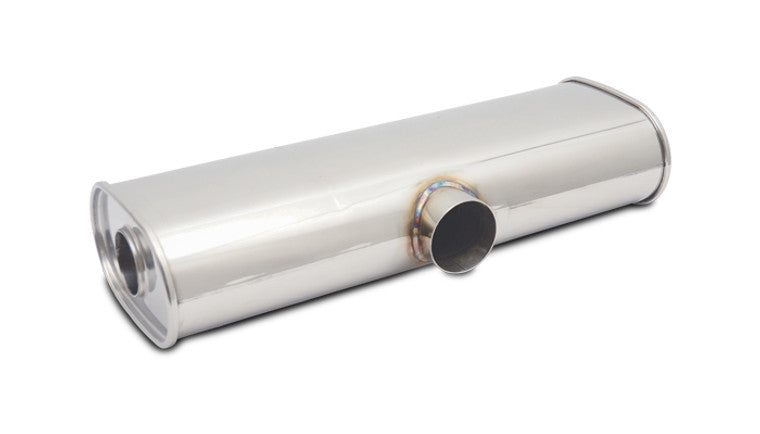 Silencieux universel ovale transversal, 2,50" d'ID simple x 2,25" d'ID double.