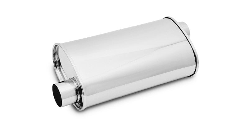 Silencieux ovale STREETPOWER, entrée/sortie de 2,5 pouces (décalage-décalage)