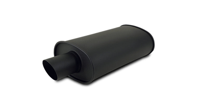Silencieux ovale STREETPOWER FLAT BLACK ; Diamètre intérieur de l'entrée : 2,25" (57,2 mm) ; Diamètre extérieur de la pointe : 3,00" (76,2 mm)