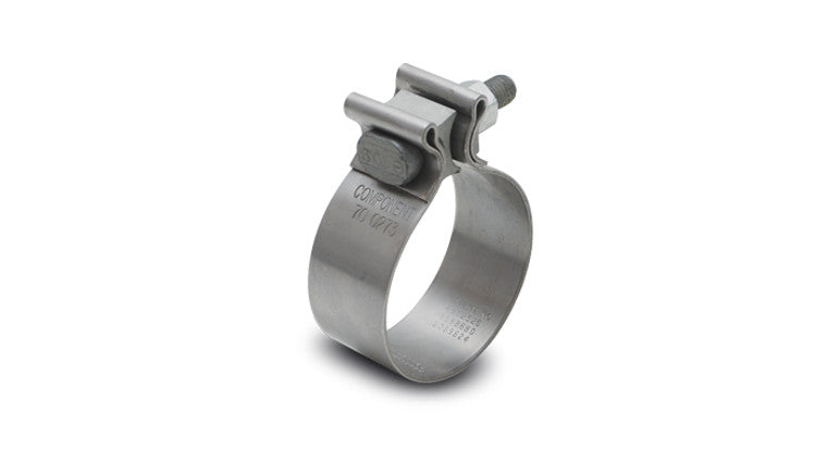 Pince de serrage en acier inoxydable pour tube de 2" de diamètre extérieur (bande de 1,25" de large).