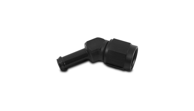 Adaptateur femelle AN vers raccord en barbe à 45 degrés, taille AN : -8 ; taille de la barbe : 1/2