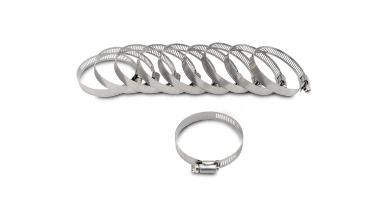 S.S. Colliers à vis sans fin (lot de 10) - Plage de serrage : 2,04"-3,00"