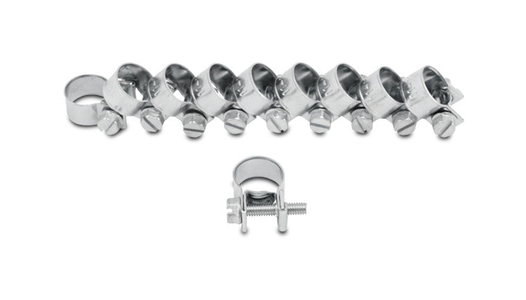 Pinces de serrage de tuyau mini style injecteur de carburant : 7mm-9mm (lot de 10)