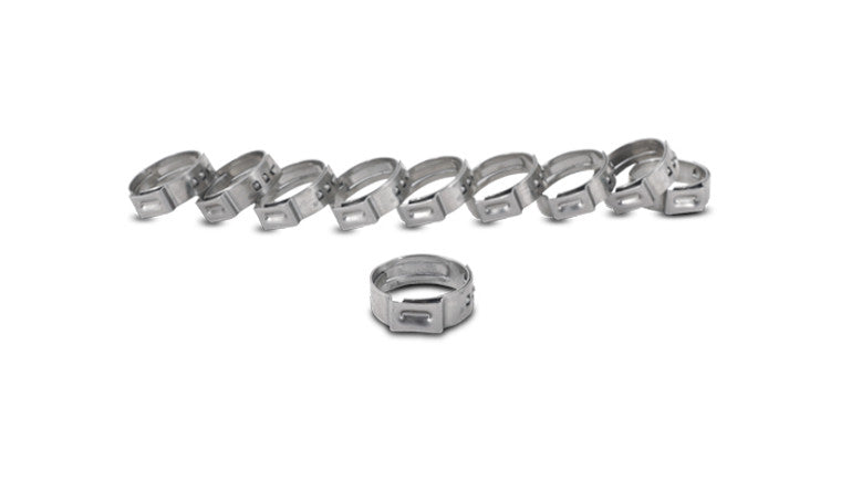 Pinces de serrage en acier inoxydable : 7,0-8,7 mm (lot de 10)