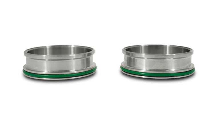 Ferrules de soudage en acier inoxydable avec pinces HD et joints toriques pour tubes de 2,50" de diamètre extérieur.