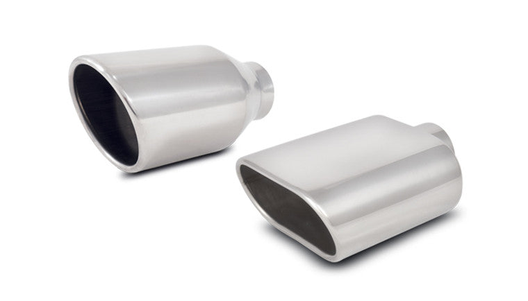 4.00" Embout en acier inoxydable rond avec sortie de diamètre extérieur (double paroi, coupe en angle), 3.00" Diamètre intérieur d'entrée.