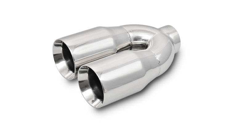 Embouts en acier inoxydable rond de 3,5 pouces (double paroi, coupe droite)
