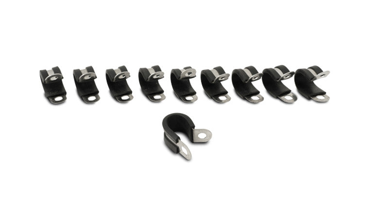 Pince à coussin en acier inoxydable pour tuyau de 0,75" de diamètre extérieur - Lot de 10"