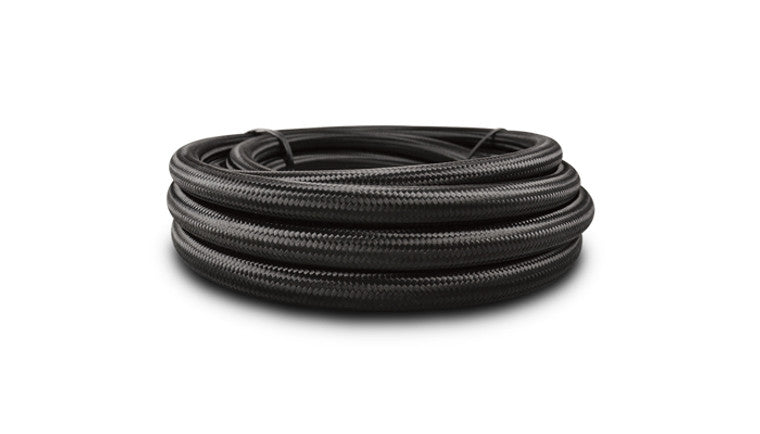 Rouleau de 5 pieds de tuyau flexible tressé en nylon noir avec doublure en PTFE; Taille AN: -12