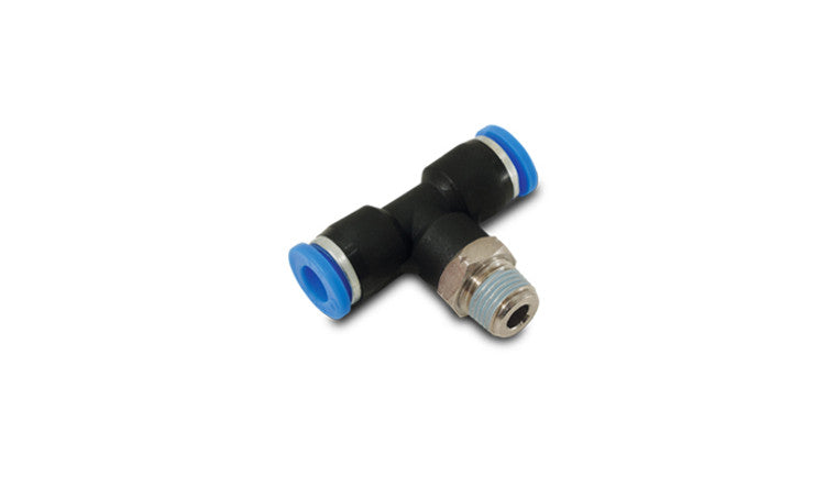 Raccord en T mâle, taille du tube O.D. : 1/4"; taille du filetage mâle : 1/4" NPT
