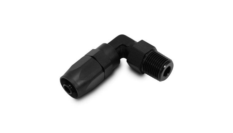 Raccord de tuyau d'extrémité de tuyau à 90 degrés mâle NPT; Taille du tuyau: -12AN; Filetage de tuyau: 3/4 NPT