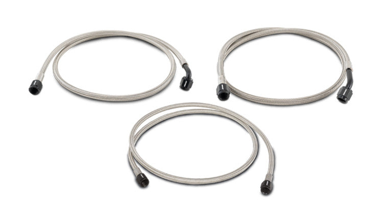 Ensemble de tuyau PTFE de 12" avec raccords femelles 6AN DROITS/90DEG.