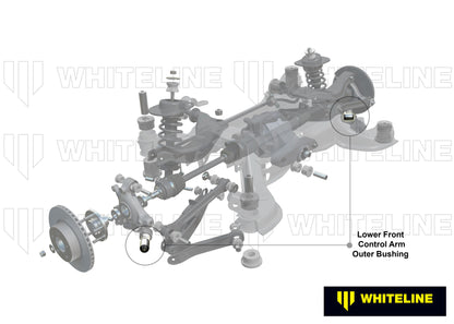 W62999 Bushing extérieur avant inférieur du bras de suspension arrière. - Nissan 370Z
