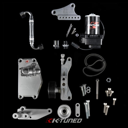 K-Series Water Plate - Complete Kit (K-Series Alternator) with Meziere Pump includes pump brackets and pre assemble coolant line