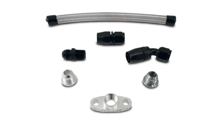 Kit de vidange d'huile universel pour turbos T3/T4 (ligne de 12 pouces de long)