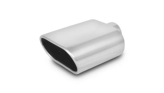 Embouts ovales en acier inoxydable de 5,5" x 3" (simple paroi, coupe d'angle)