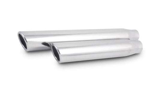 Embout en acier inoxydable rond de 3 pouces (simple paroi, coupe en angle) - Entrée de 2,5 pouces, longueur de 11 pouces